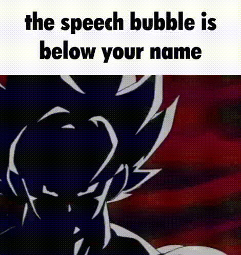 A Speech Bubble Is Below Your Name With A Picture Of A Person In The Background . GIF
