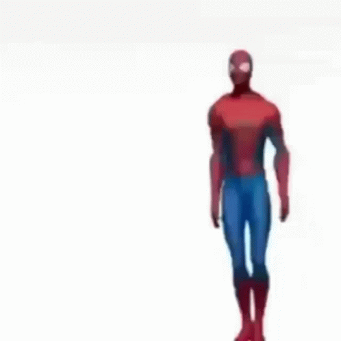 A Spider-Man Is Dancing On A White Background In A Video Game . GIF