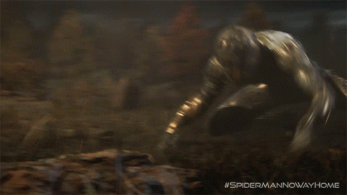 A Spider Man Now Way Home Advertisement Shows A Man In Armor GIF