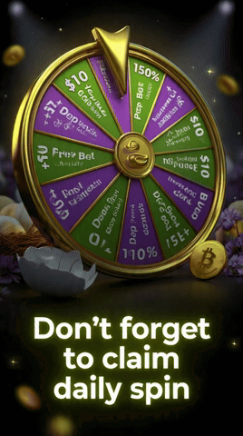 A Spinning Wheel With The Words Do N't Forget To Claim Daily Spin Below It GIF