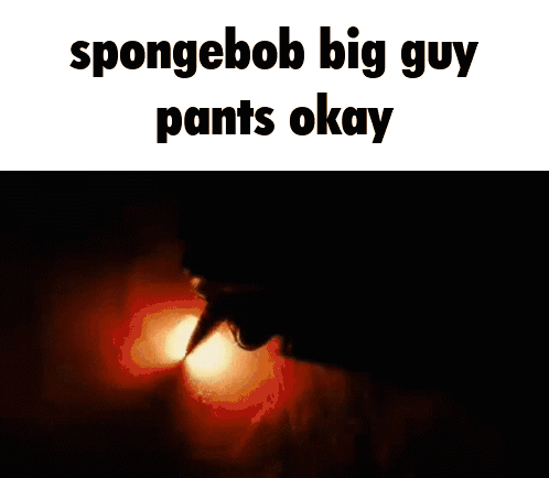 A Spongebob Big Guy Pants Okay Meme With A Picture Of A Chicken GIF