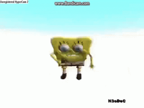 A Spongebob Squarepants Character Is Holding A Microphone And Dancing . GIF