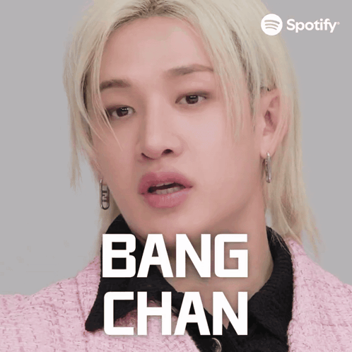 A Spotify Ad With Bang Chan On The Front GIF