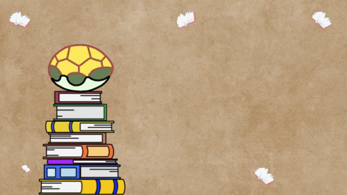 A Stack Of Books With A Soccer Ball And The Words International Special Libre GIF