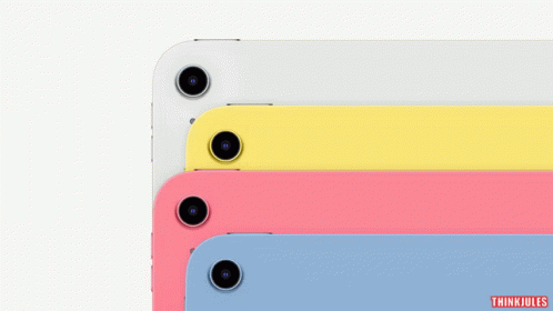 A Stack Of Three Different Colored Phones With Thinkjules Written On The Bottom GIF