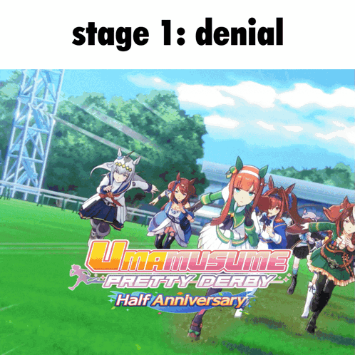 A Stage 1 Denial Poster For Umamusume Pretty Derby GIF