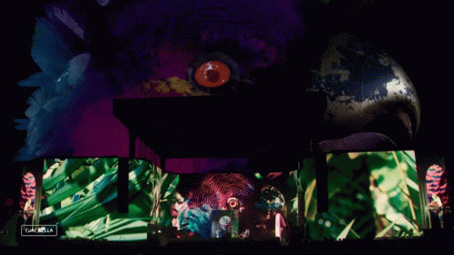 A Stage With A Sign That Says Gazelle GIF
