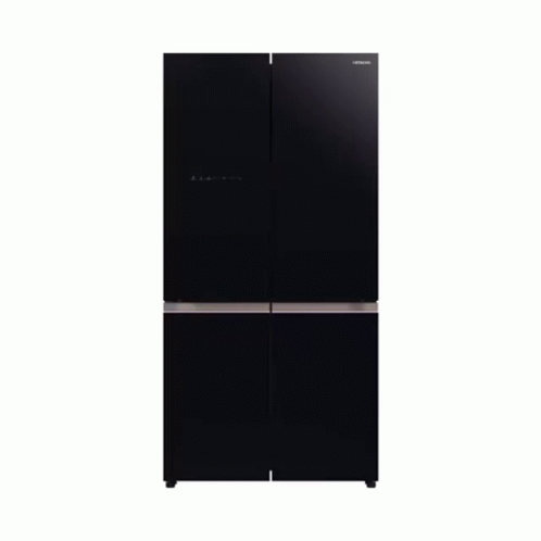 A Stainless Steel Refrigerator With The Doors Open And Filled With Food . GIF