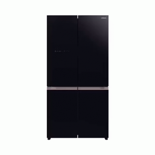 A Stainless Steel Refrigerator With The Doors Open And Lots Of Food Inside GIF