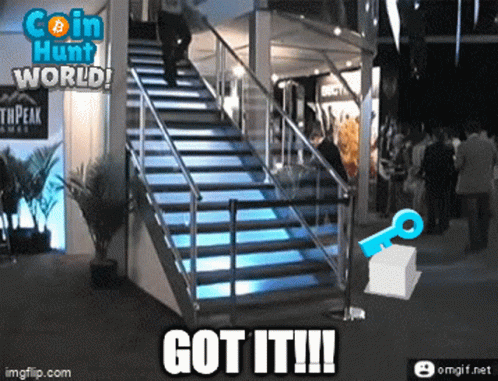 A Staircase With The Words Got It On The Bottom Of It GIF