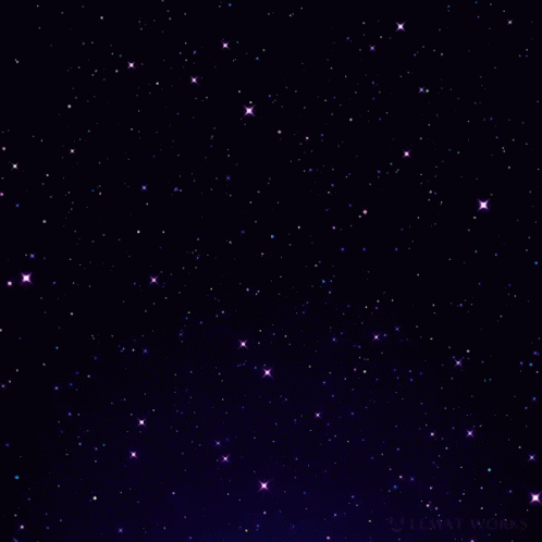 A Starry Night Sky With A Purple Gradient In The Middle GIF