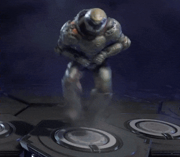 A Statue Of A Man In A Military Uniform Is Standing On One Leg GIF