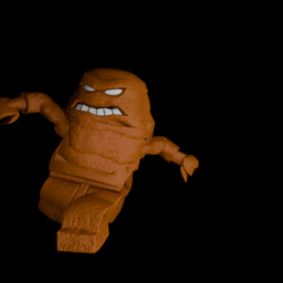 A Statue Of A Man 'S Arm With A Hammer On It GIF