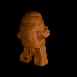 A Statue Of A Man With A Beard Is Standing In A Dark Room GIF