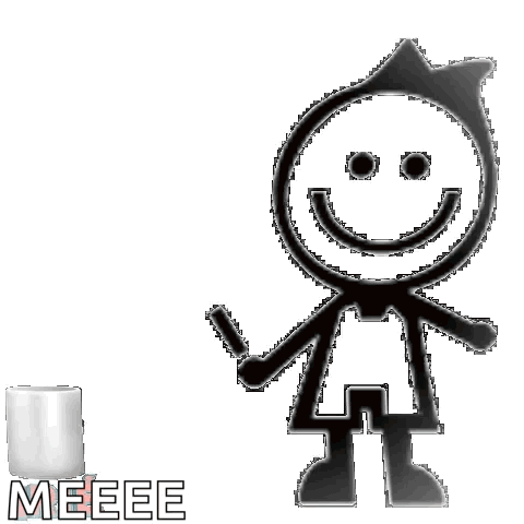 A Stick Figure With A Smiley Face And The Words " I Love Dad " GIF