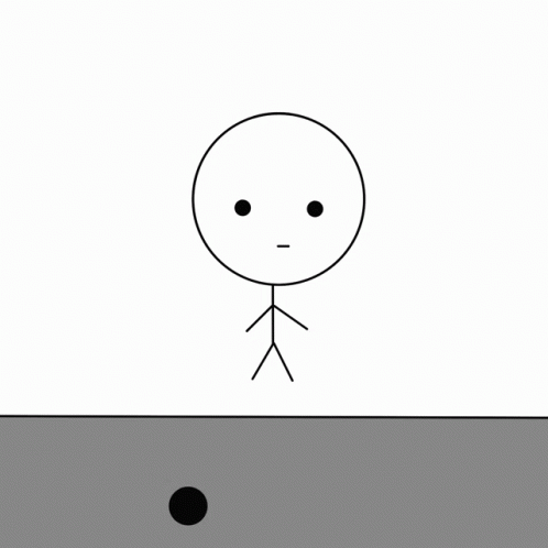 A Stick Figure With The Word Nah Written Below It GIF