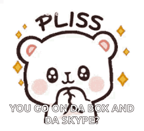 A Sticker Of A Teddy Bear That Says Pliss GIF