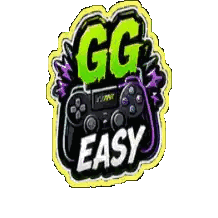 a sticker that says gg easy with a game controller