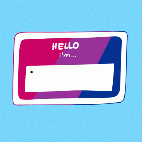 A Sticker That Says Hello I 'M Proudly Bisexual On It GIF