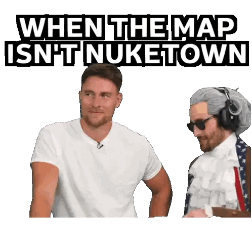a sticker that says when the map isn 't nuketown on it