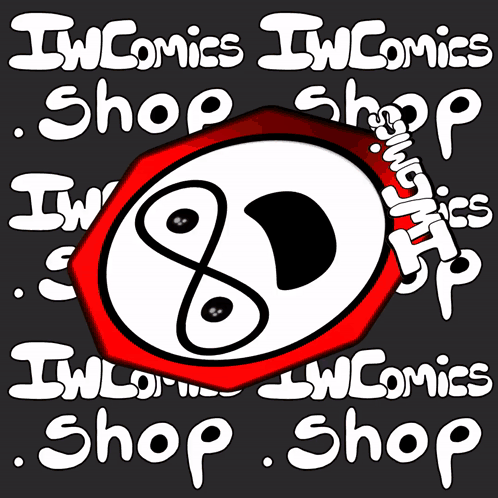 A Stop Sign With A Smiling Face And The Words Iwcomicsop Behind It GIF