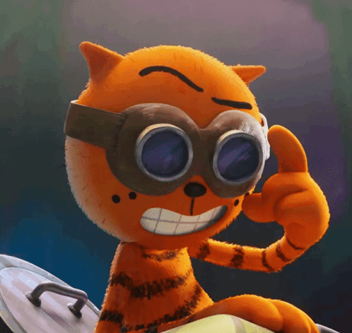 A Stuffed Animal Wearing Goggles Giving A Thumbs Up GIF