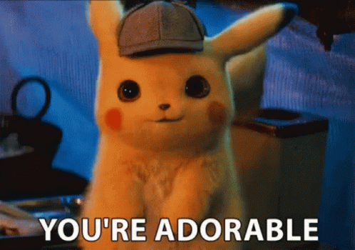 A Stuffed Animal With A Hat On Says " You 'Re Adorable " GIF