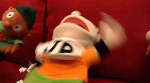A Stuffed Animal With Jd Written On It 'S Chest GIF