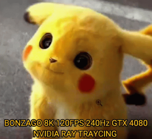 A Stuffed Animal With The Words Bonzago 8K 120Fps 240Hz Gtx 4060 Nvidia Ray Tracing GIF