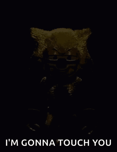 A Stuffed Animal With The Words I 'M Gonna Touch You Below It GIF