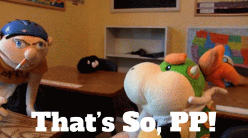 A Stuffed Animal With The Words That 'S So Pp Written Below It GIF