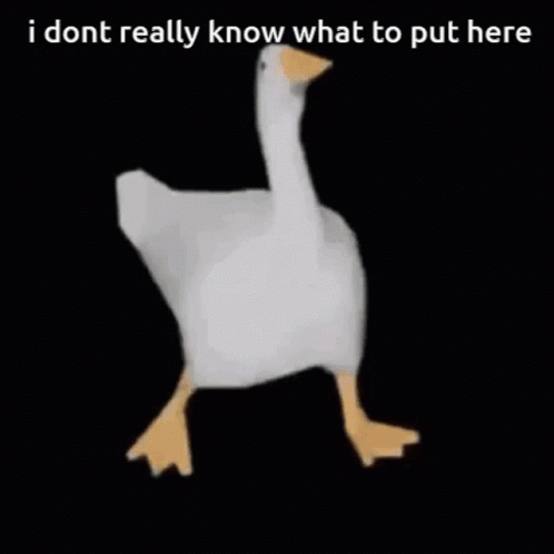 A Stuffed Goose Is Walking On A Black Background . GIF