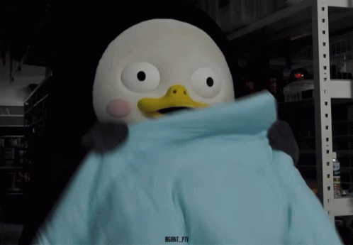 A Stuffed Penguin Wearing A Blue Shirt With The Hashtag Insight_pii On The Bottom GIF