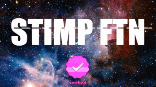 A Stump Ftn Logo With A Pink Check Mark GIF