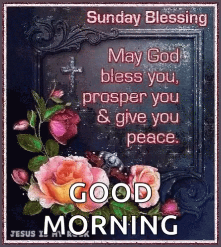 A Sunday Blessing May God Bless You Prosper You And Give You Peace . GIF