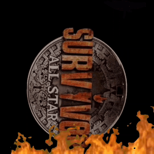 A Survivor All Star Logo With A Coin In The Background GIF