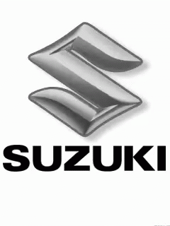 A Suzuki Logo On A White Background With A Shadow GIF