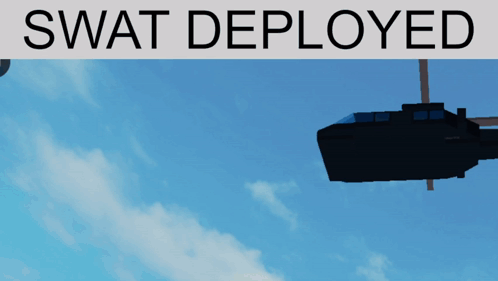 A Swat Helicopter Is Flying In The Sky GIF
