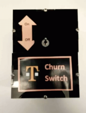 A T-Mobile Churn Switch With Arrows Pointing To On And Off GIF