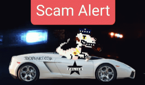 A T-Rexpunks.com Logo Is On The Side Of A Car GIF