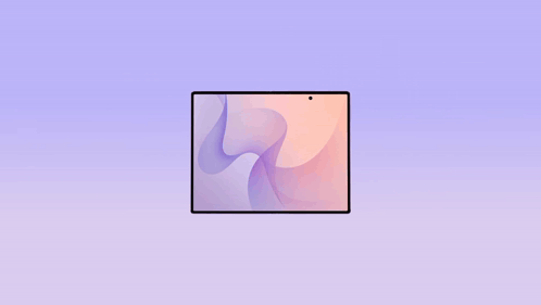 A Tablet With A Purple Background And A Pink Screen GIF