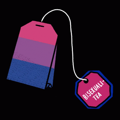 A Tea Bag With A Label That Says Bisexuali Tea GIF