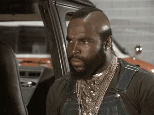 A Team Mr. T Staring GIF