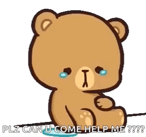 A Teddy Bear Is Crying While Sitting On A Bench And Holding A Flower . GIF