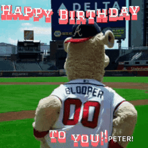 A Teddy Bear Wearing A Jersey That Says Booper 00 GIF