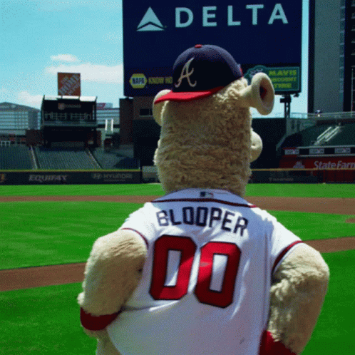 A Teddy Bear Wearing A Jersey With The Name Booper On It GIF