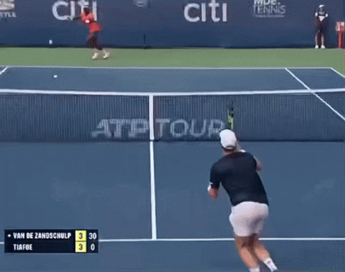 a tennis court with the word citi on the back