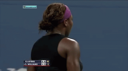 A Tennis Match Between Clusters And S. Williams Is Being Shown GIF