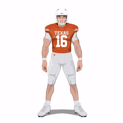 a texas football player is holding a football