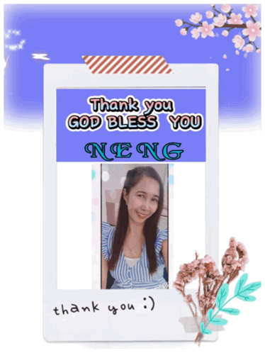 A Thank You Card With A Picture Of A Woman GIF